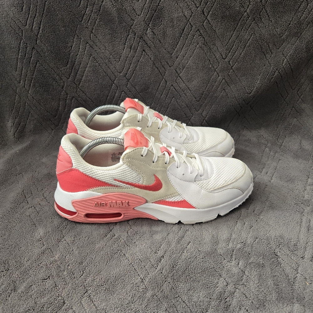 Nike Air Max Women's White and Coral Athletic Shoes